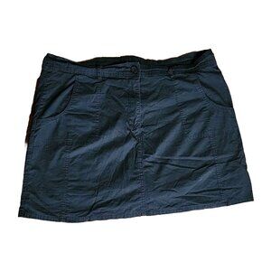 White Stag Skort‎ Womens Size 16 Solid All Black Skirt with Shorts and Pockets